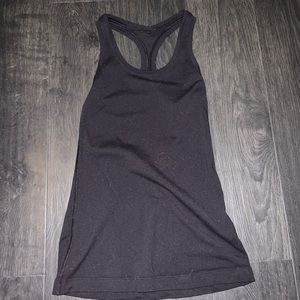 Lululemon black tank top. Razor back. Size 2.